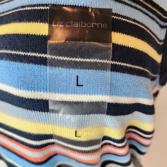 Liz Claiborne Colorful Striped Knit Tank Top NWT - Picture 7 of 8
